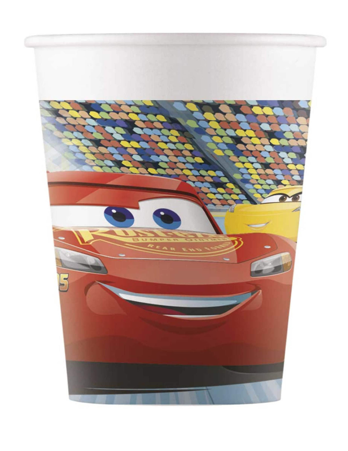 Cars 3 piros kartonpoharak Flash McQueen-nel