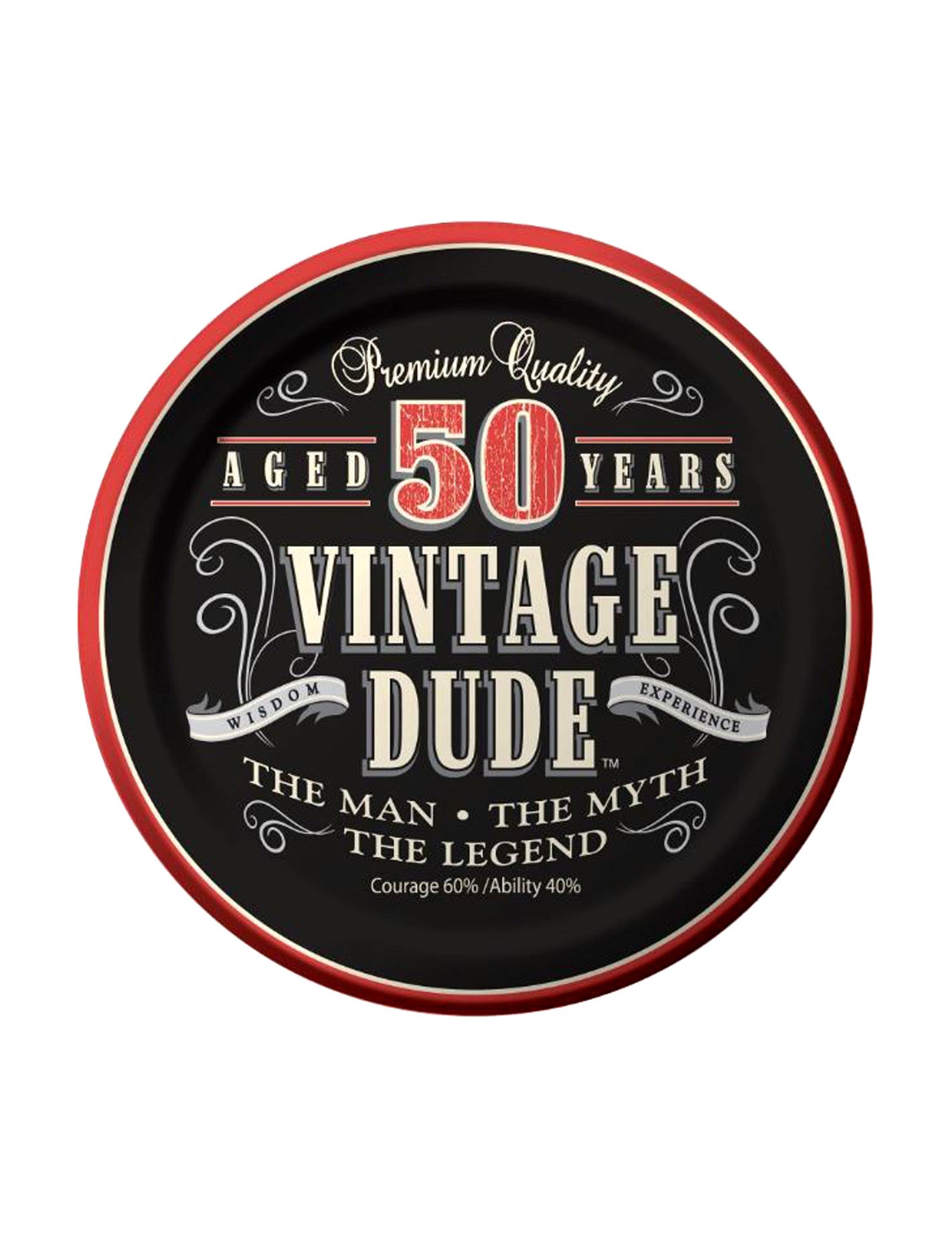 8 kis szüreti születésnapi kartonlemez 50 év 18 cm