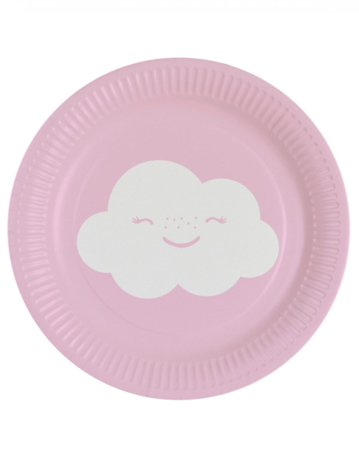 8 db kis, irizáló, felhő alakú papírtányér 18 cm desszertnek