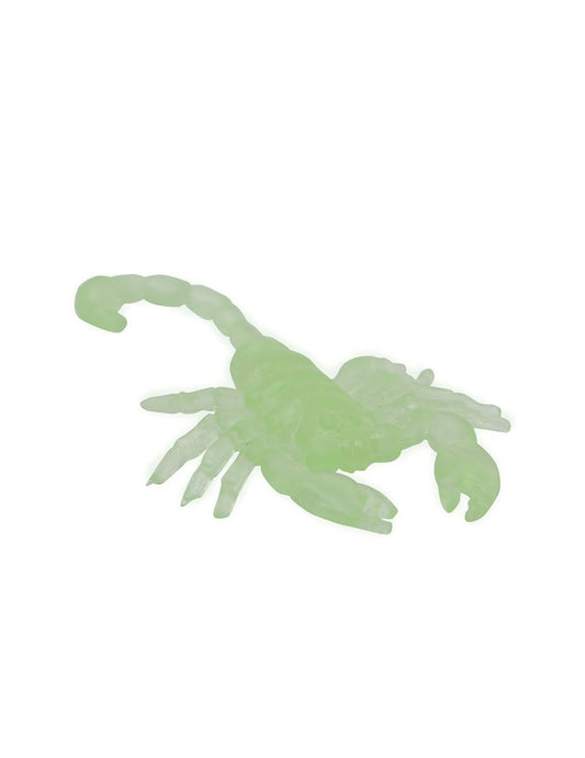 Vue de profil du lot de 8 scorpions phosphorescents pour décoration d'Halloween