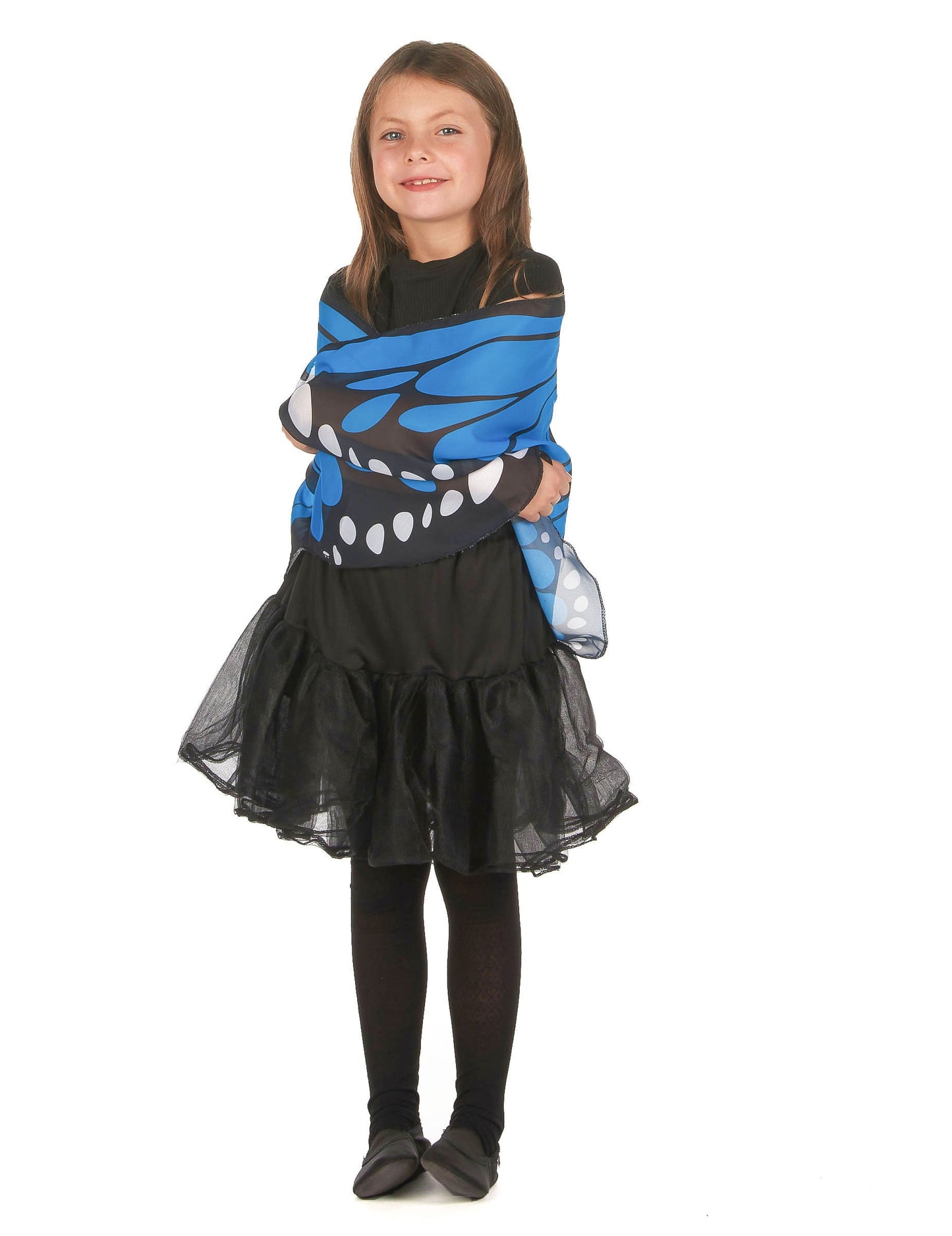 Kék és fekete pillangó szárnyak