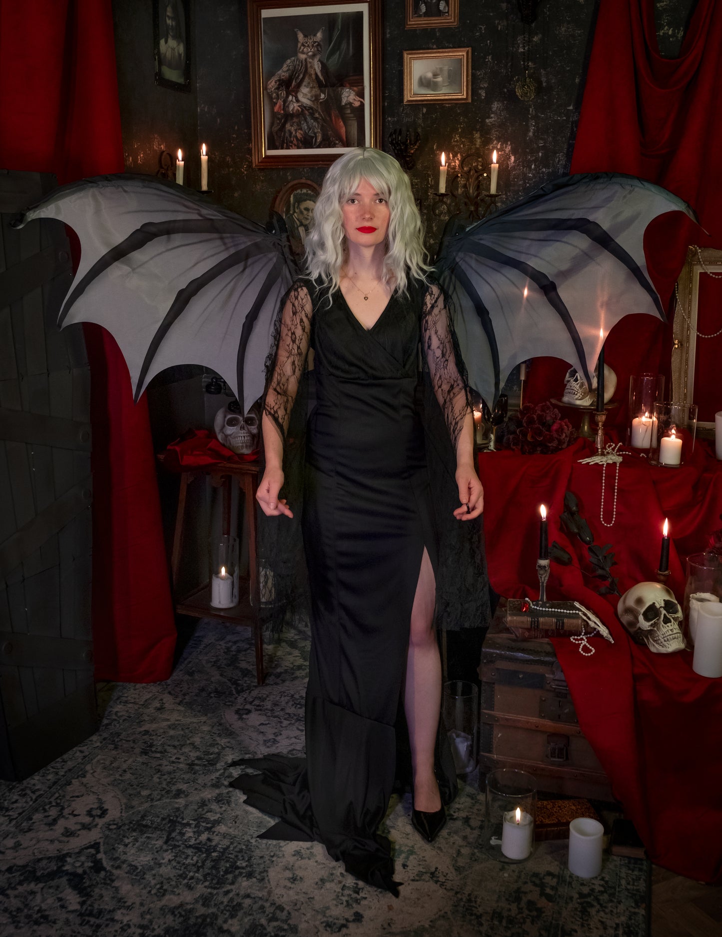 Óriási felnőtt denevér szárnyak