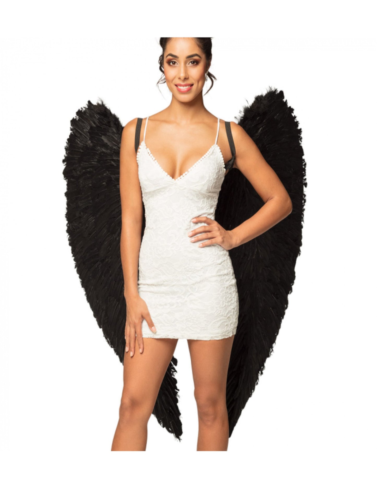 Óriás fekete tollas szárnyak 120 x 120 cm felnőtt