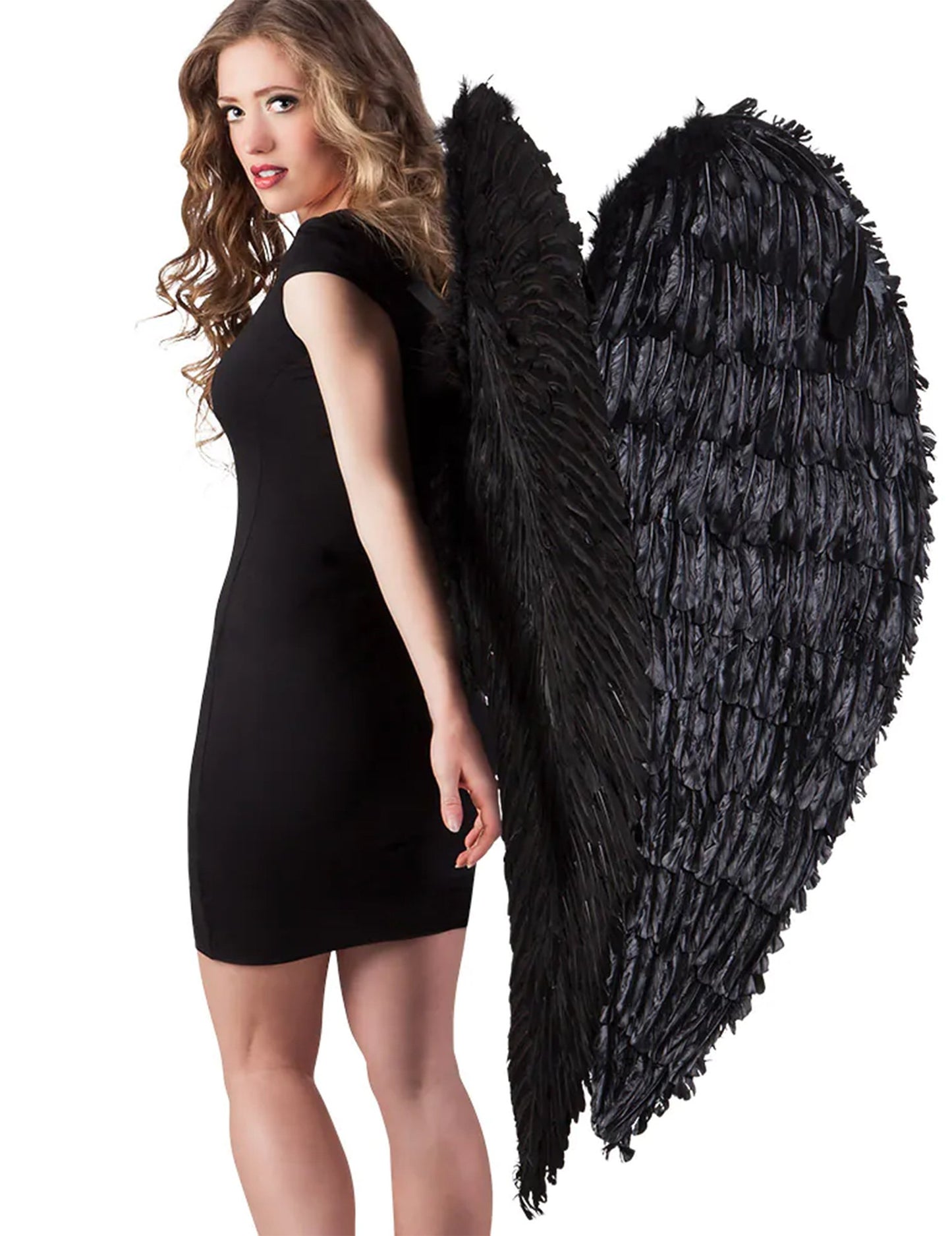 Óriás fekete tollas szárnyak 120 x 120 cm felnőtt