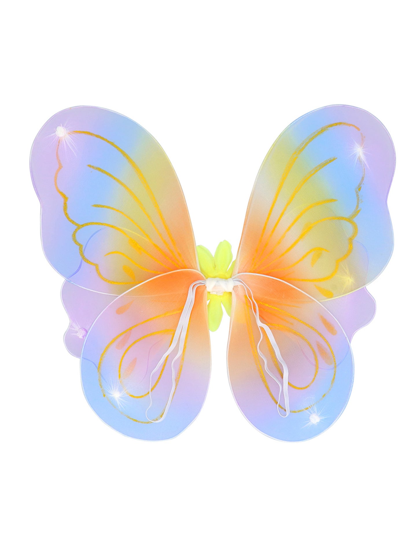 Détail des finitions pailletées des ailes de papillon