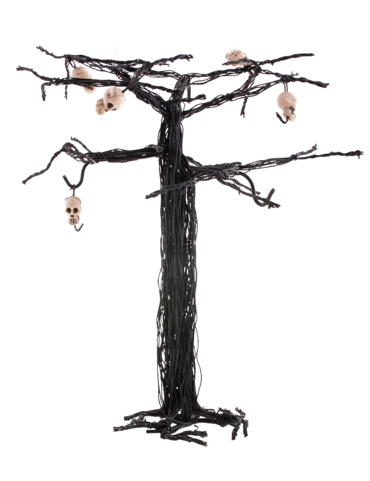 halloween fa koponyákkal dekorációhoz fekete és fehér
