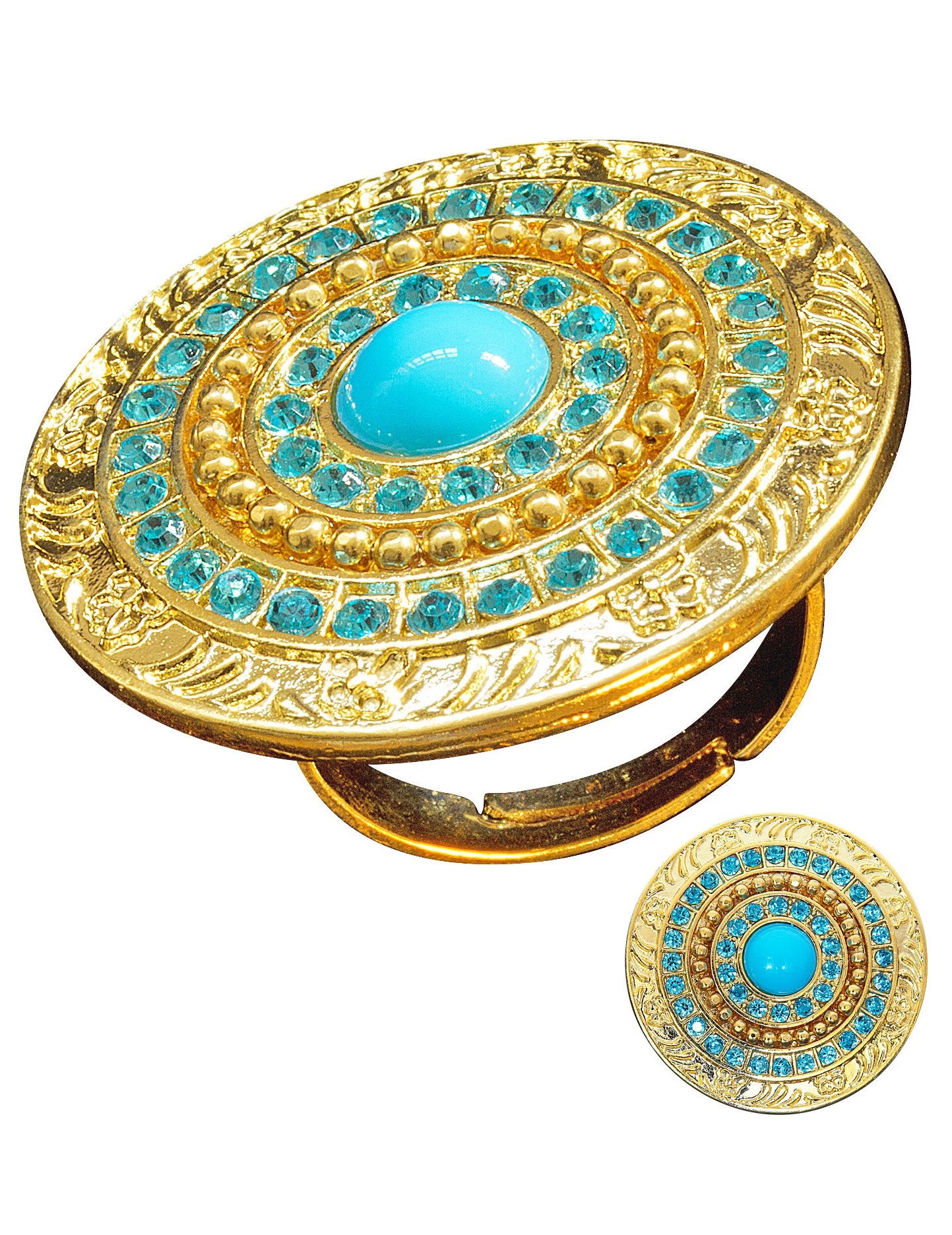 Arany gyűrű kék kék kövekkel