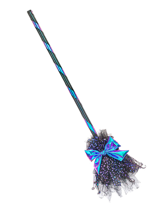 Boszorkányseprű kék masnival 85 cm