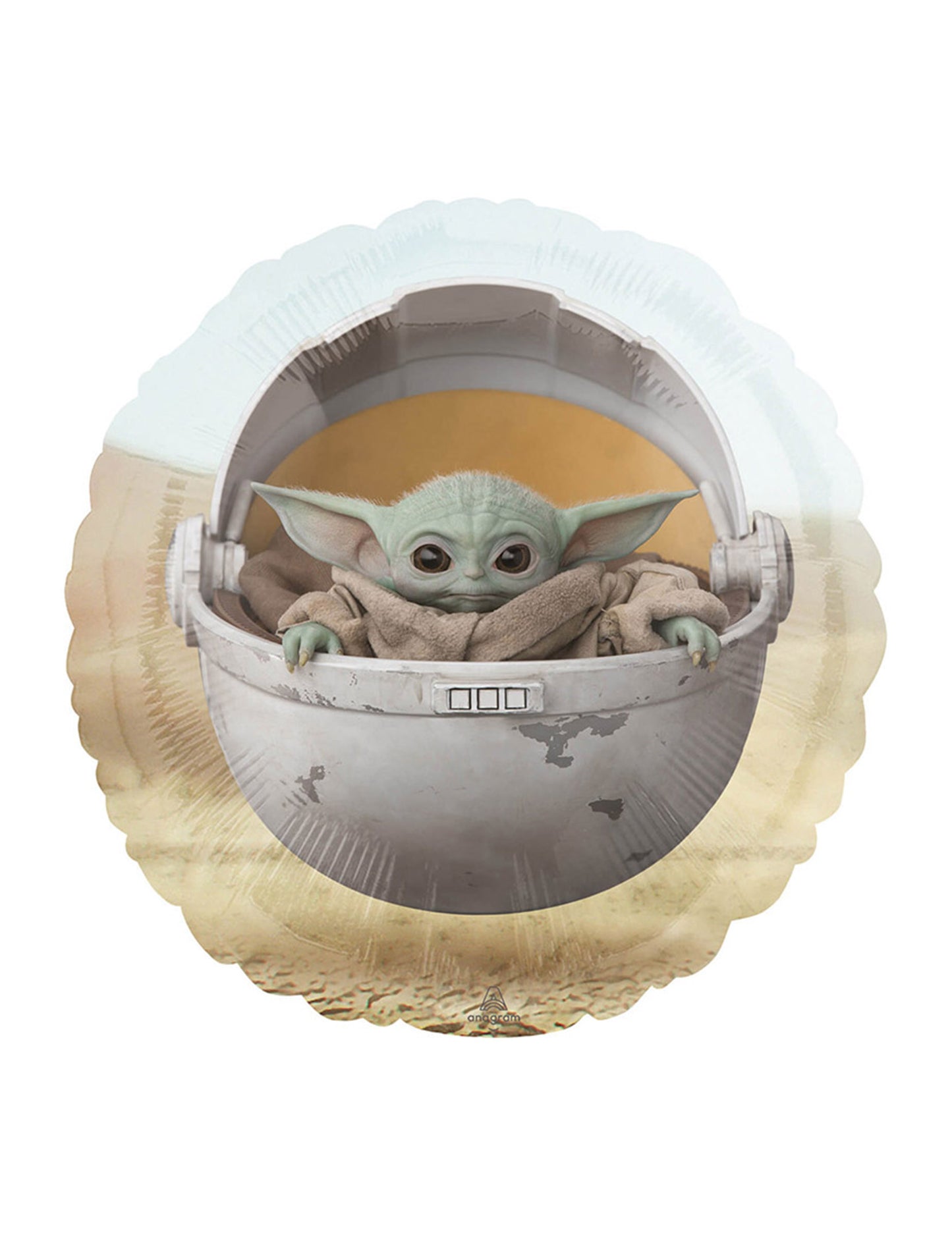 Yoda a mandalorian 43 cm -es baba alumínium alumínium ballon