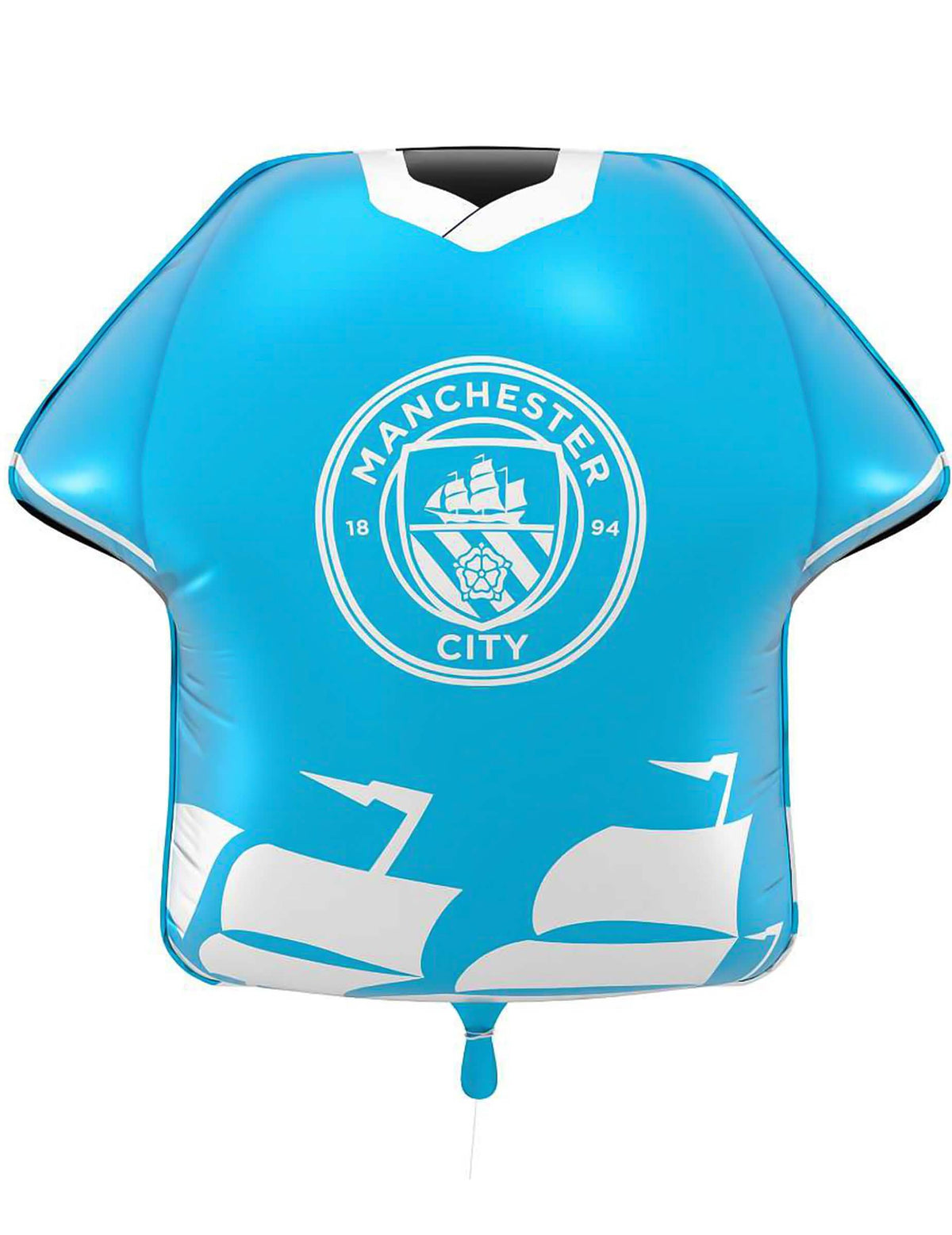 Kék Manchester City Football Club mez alakú fólia lufi 52 x 51 cm