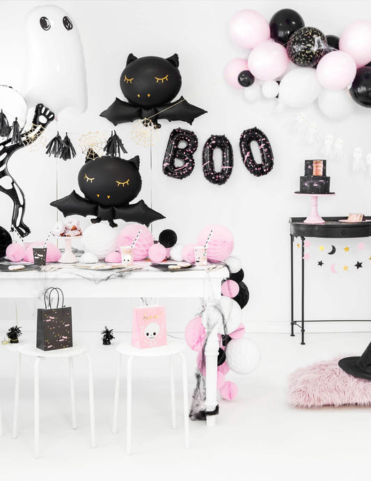Mise en scène de fête du ballon aluminium chauve-souris