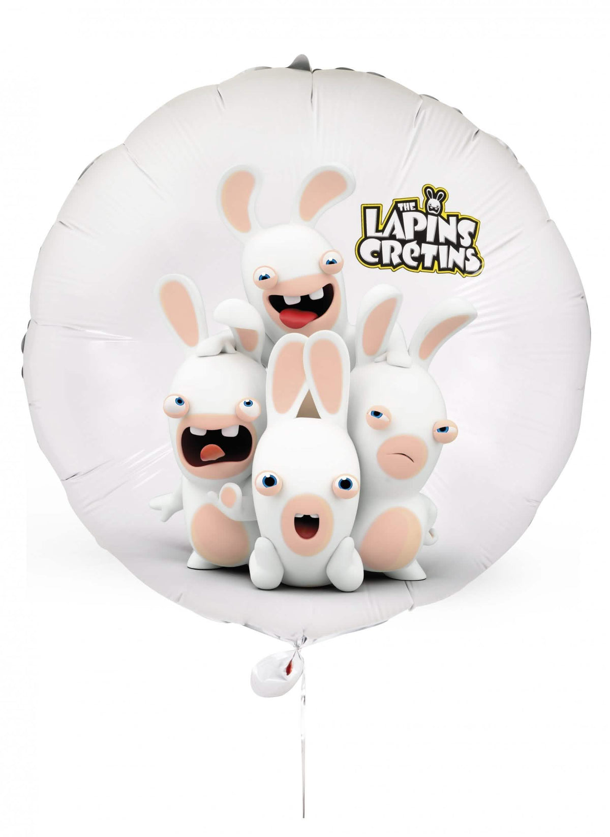 Alumíniumballon Raving Rabbids fehér szereplőkkel