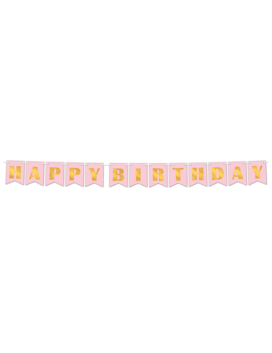 Vue d'ensemble de la bannière en papier happy birthday pour anniversaire