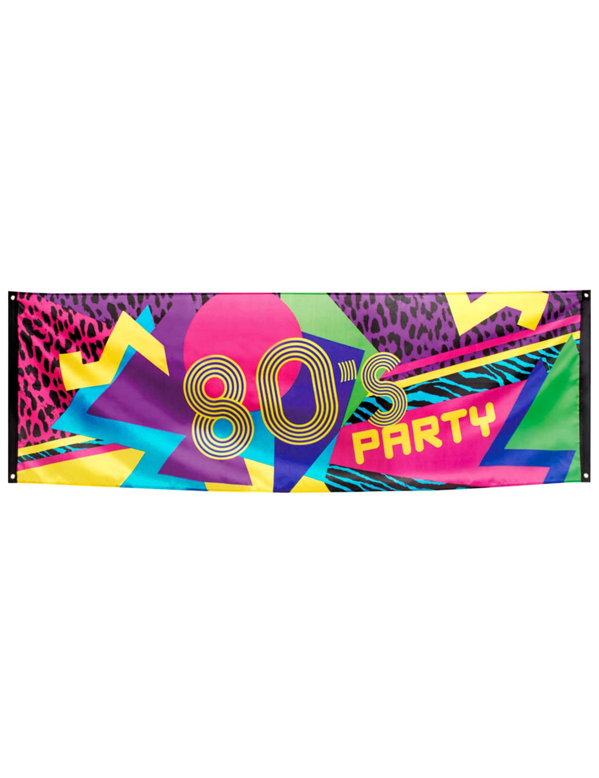 80-as évek Party szövet zászló sokszínű neon leopárd- és zebra mintákkal