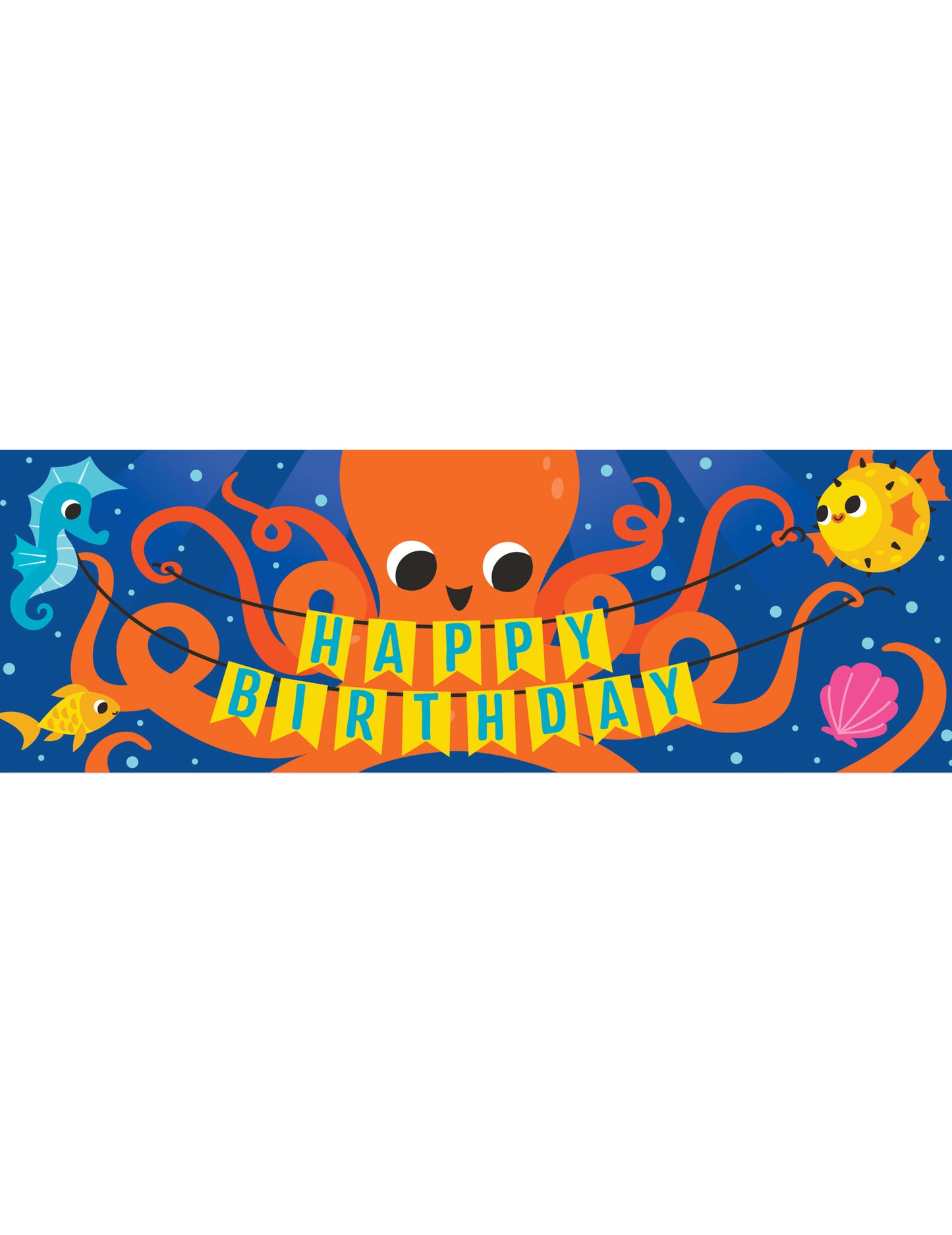 Óriás transzparens az óceán alatt 152 x 51 cm Boldog születésnapot!