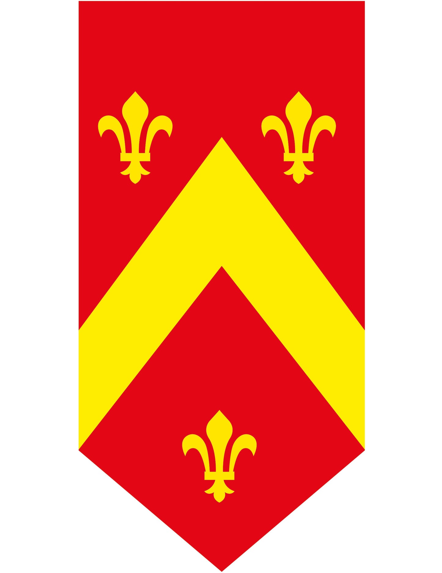 Piros középkori függőleges transzparens 25 x 50 cm papír