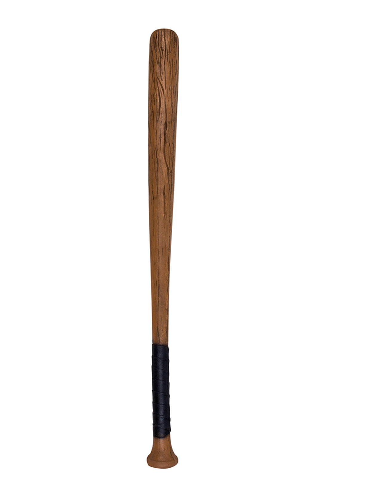 Batte de baseball marron effet bois avec poignée noire