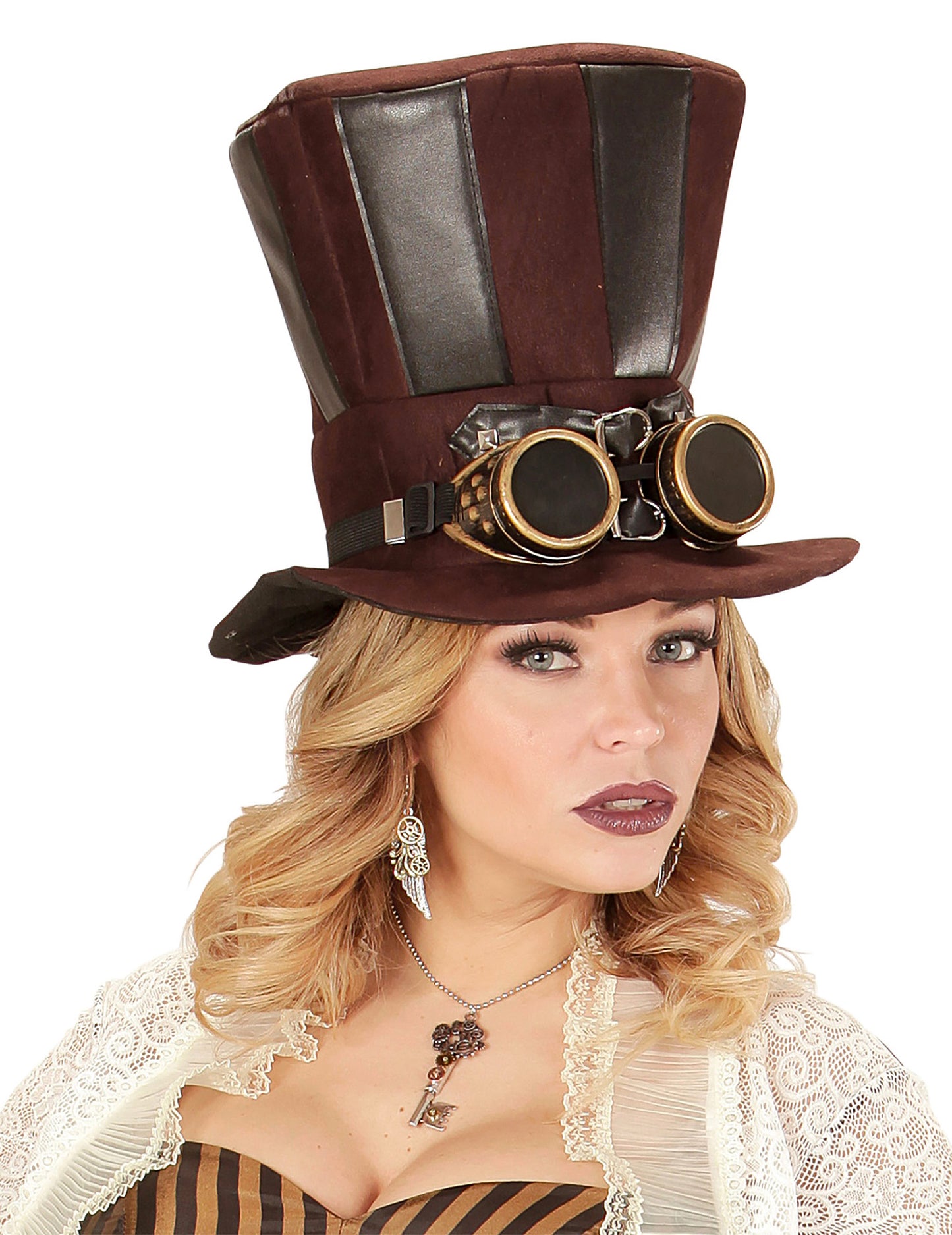 Rogging fülbevalók és felnőtt toll steampunk