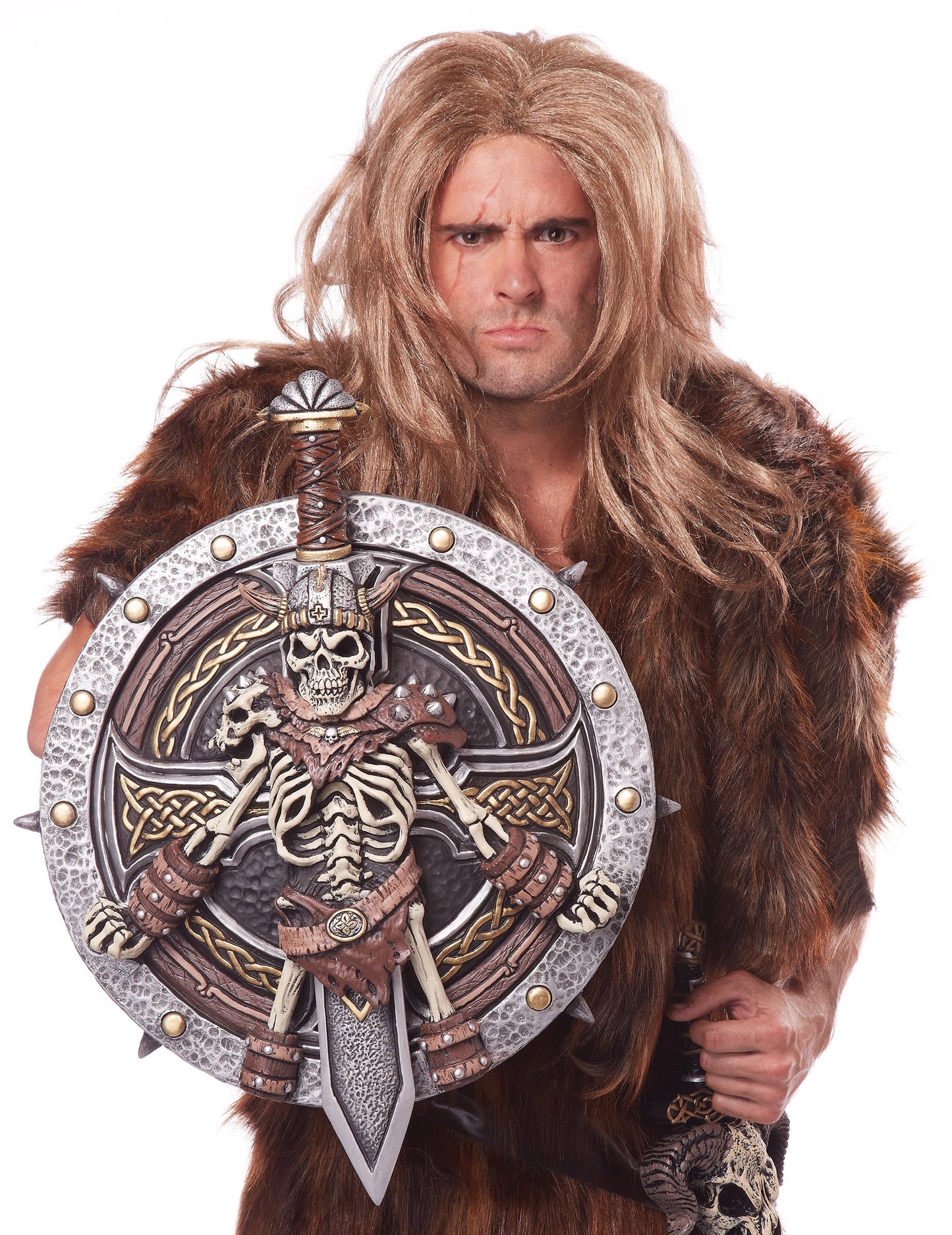 Műanyag pajzs és viking kard