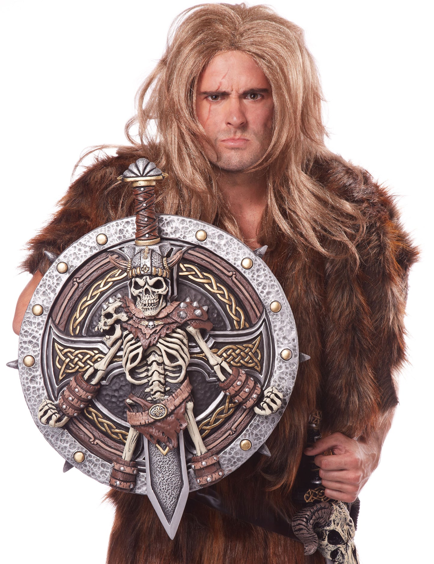 Műanyag pajzs és viking kard