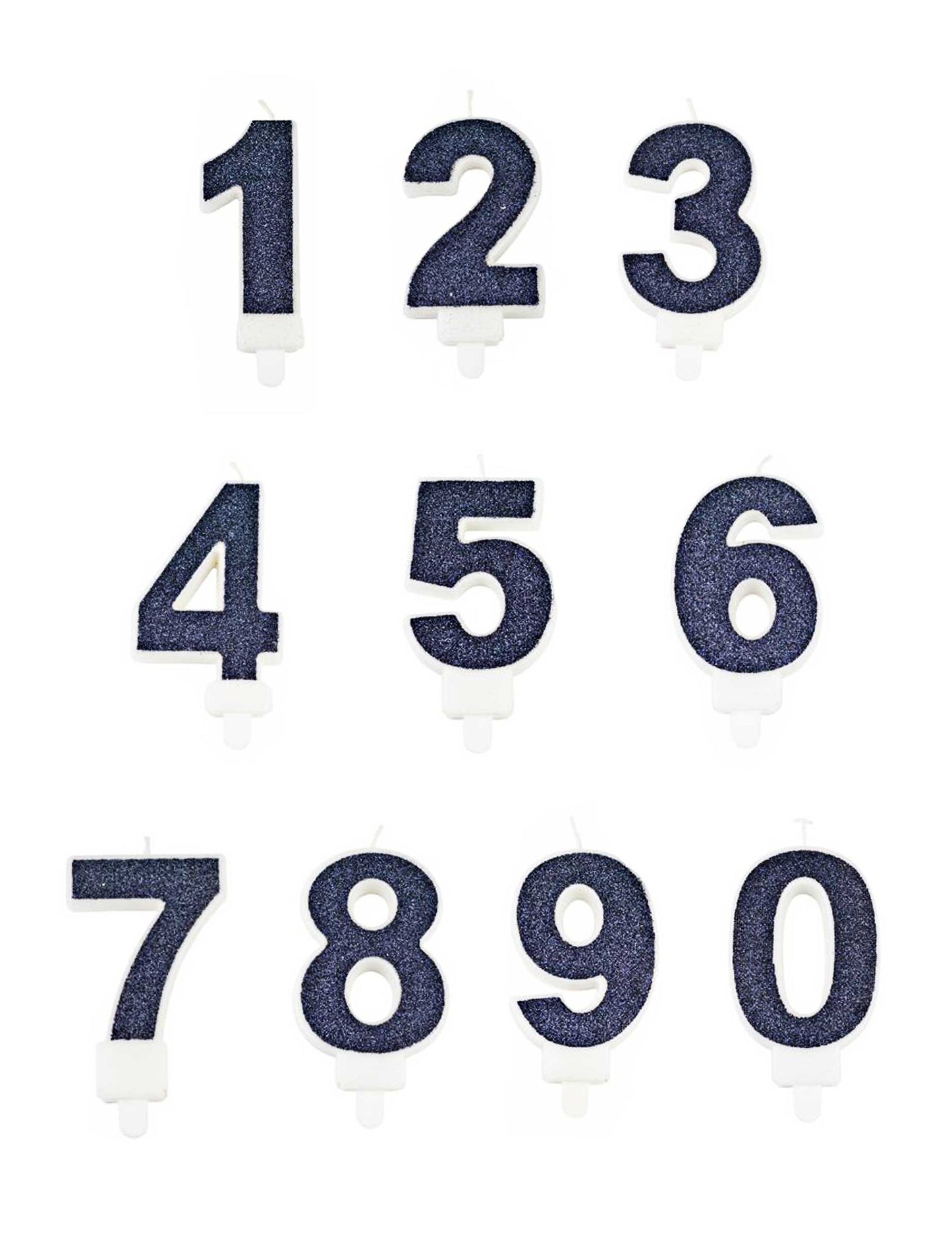 Gyertya Bobbèche Navy Blue flitterrel 7,3 cm