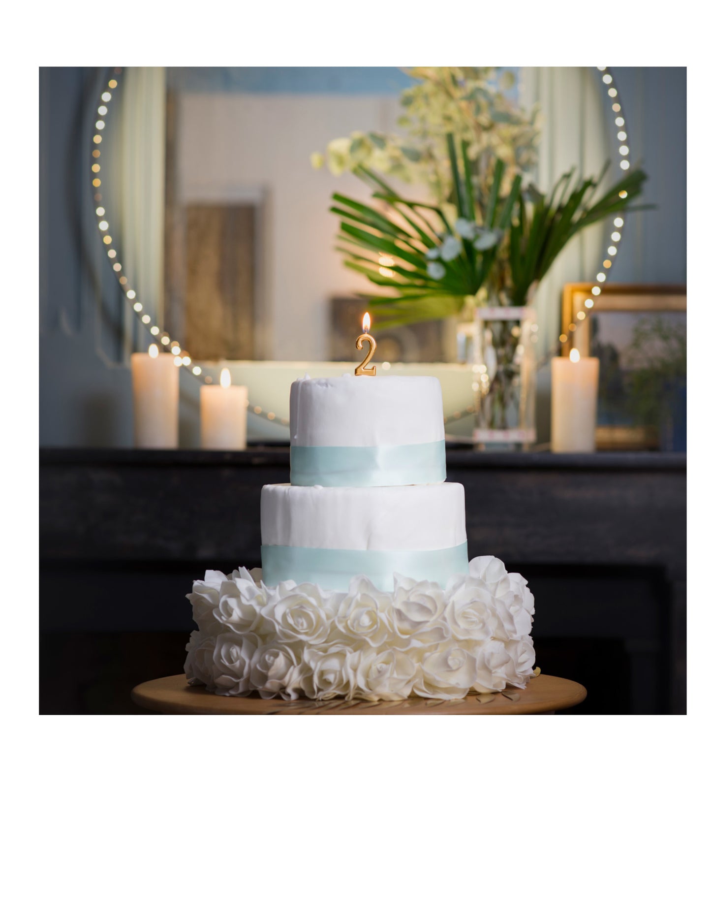 Metál arany 2-es számú születésnapi gyertya pengetővel