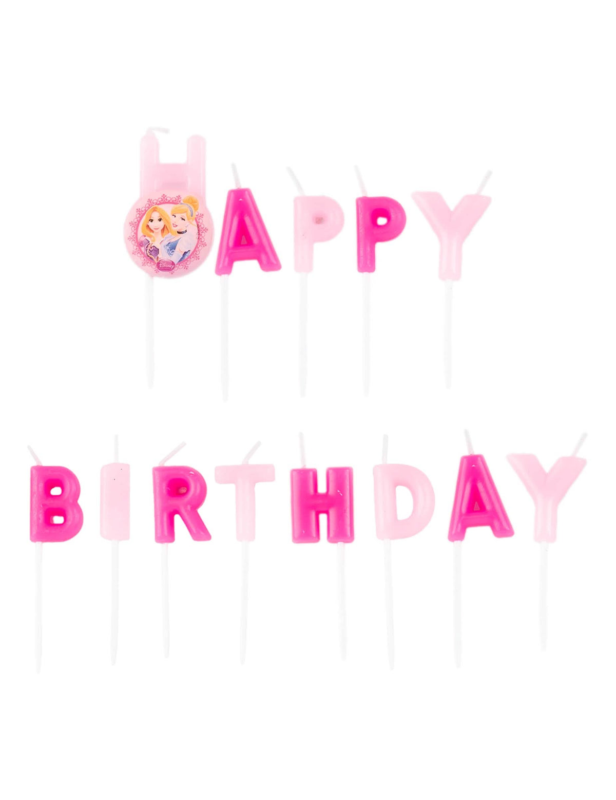 gyertyák Happy Birthday Disney hercegnők gyermek rózsaszín