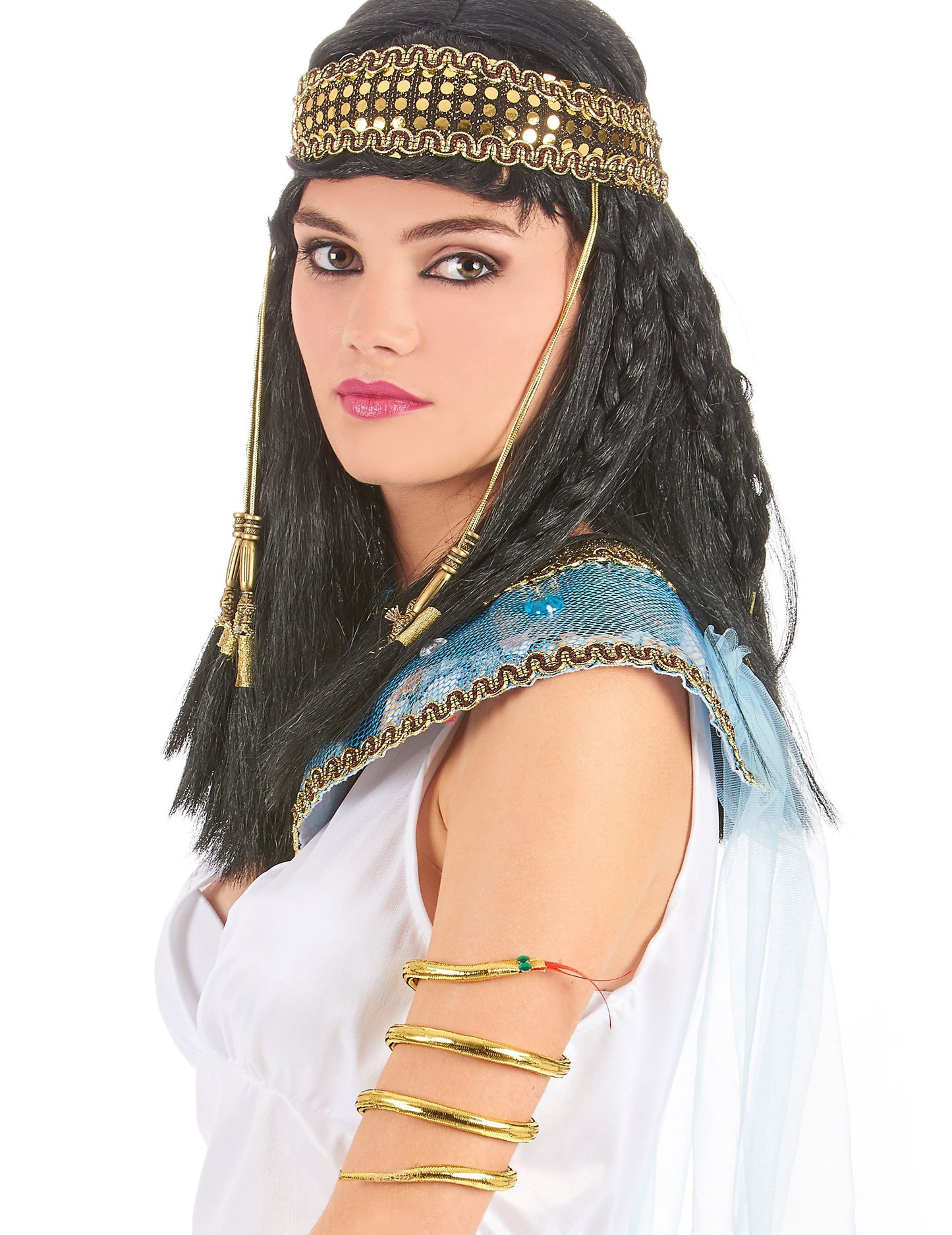 Profil nézet az arany felnőtt kígyó karkötőről