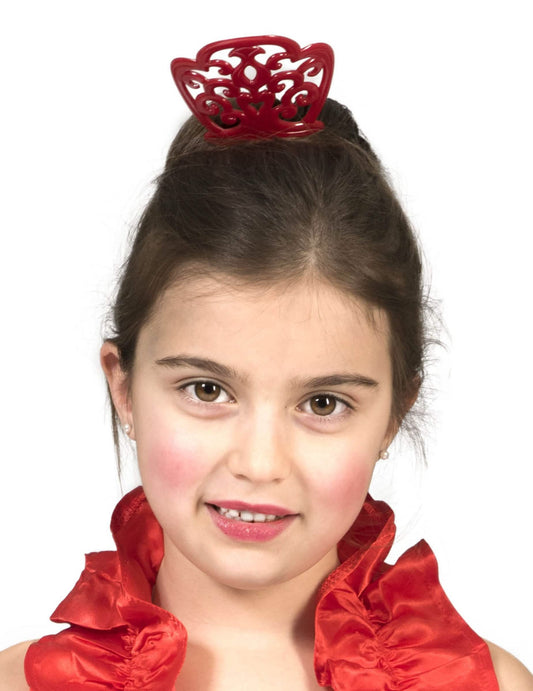 Gros plan de la broche cheveux en plastique Espagnole