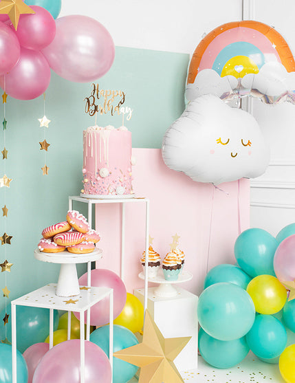 Cake Topper a boldog születésnapot arany metál 22,5 cm -ben