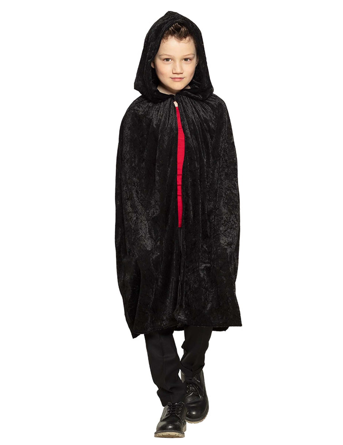 Gyerekek fekete bársony -köpenye 115 cm