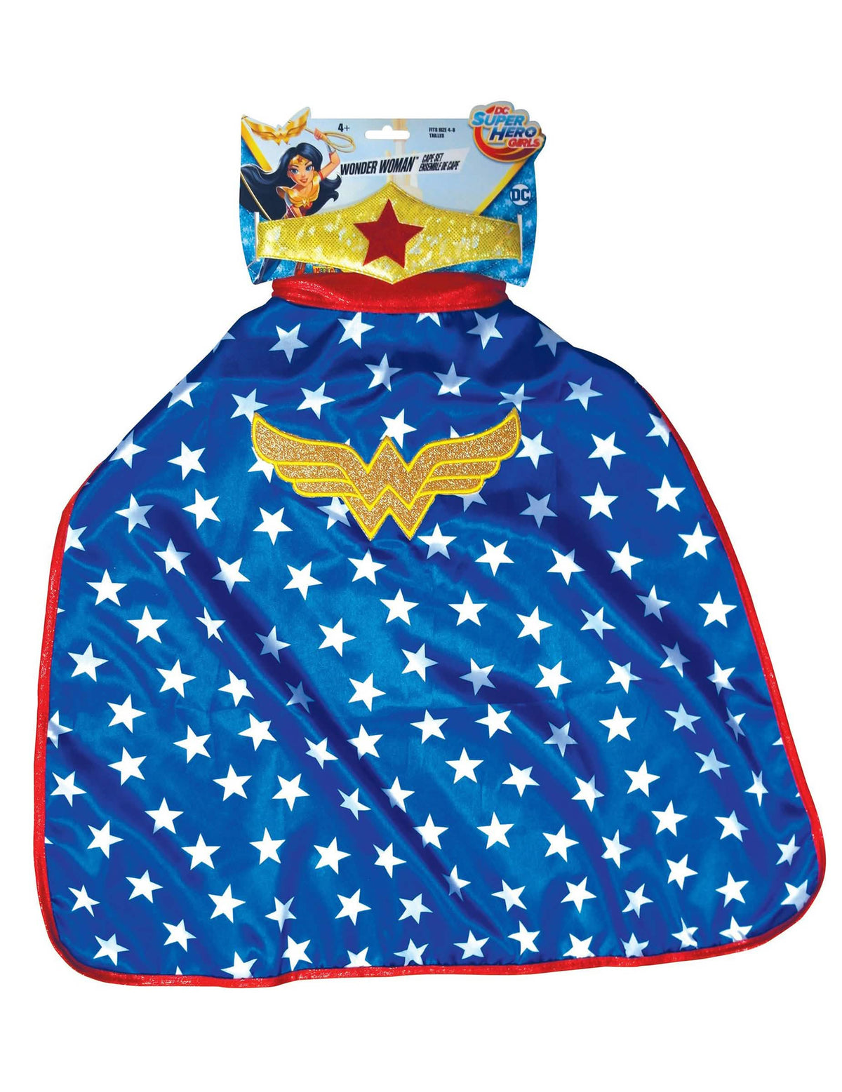 A Wonder Woman Super Hero Girls köpeny és tiara lapos nézete