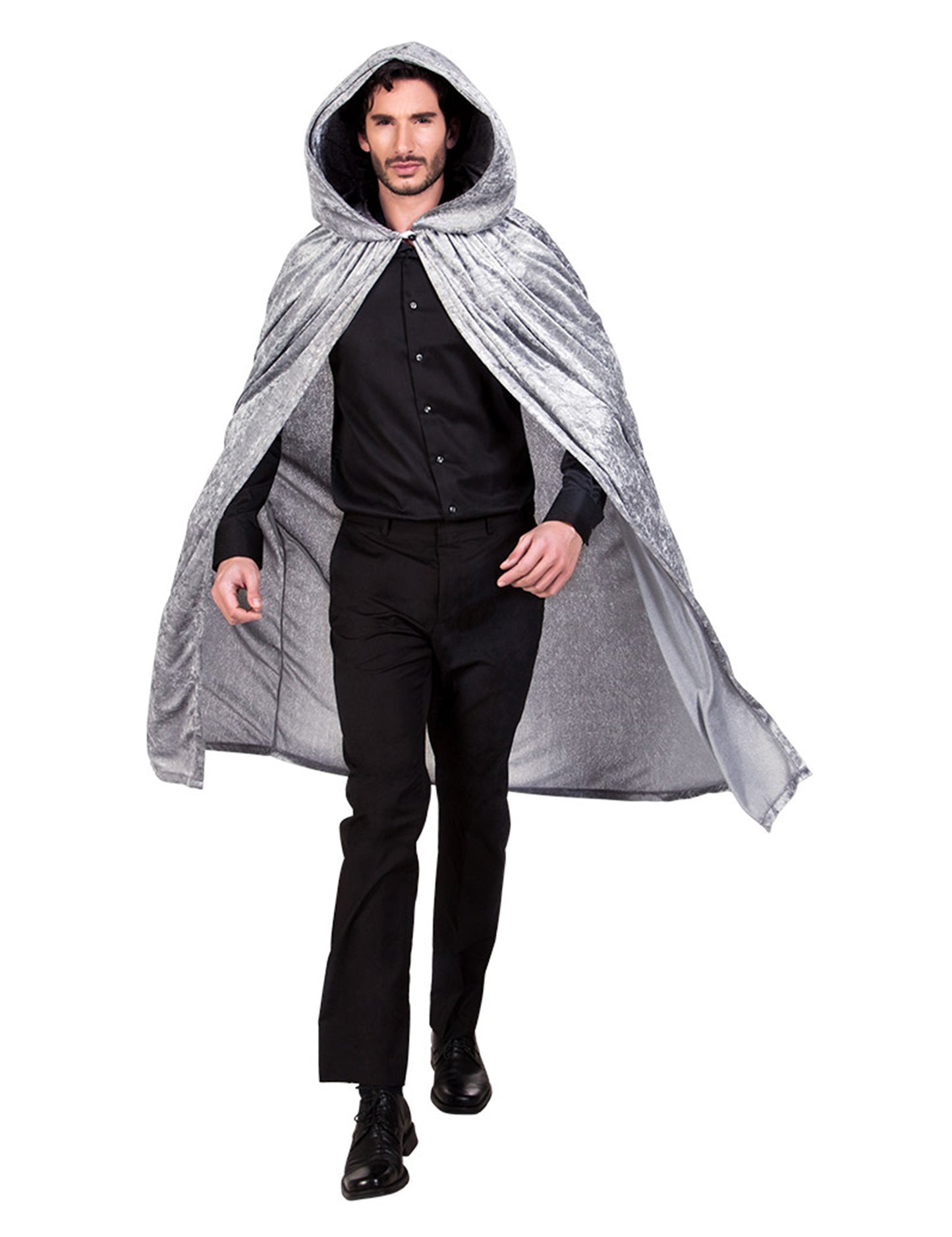 Szürke Cape Velvet megjelenés 170 cm Halloween Adule