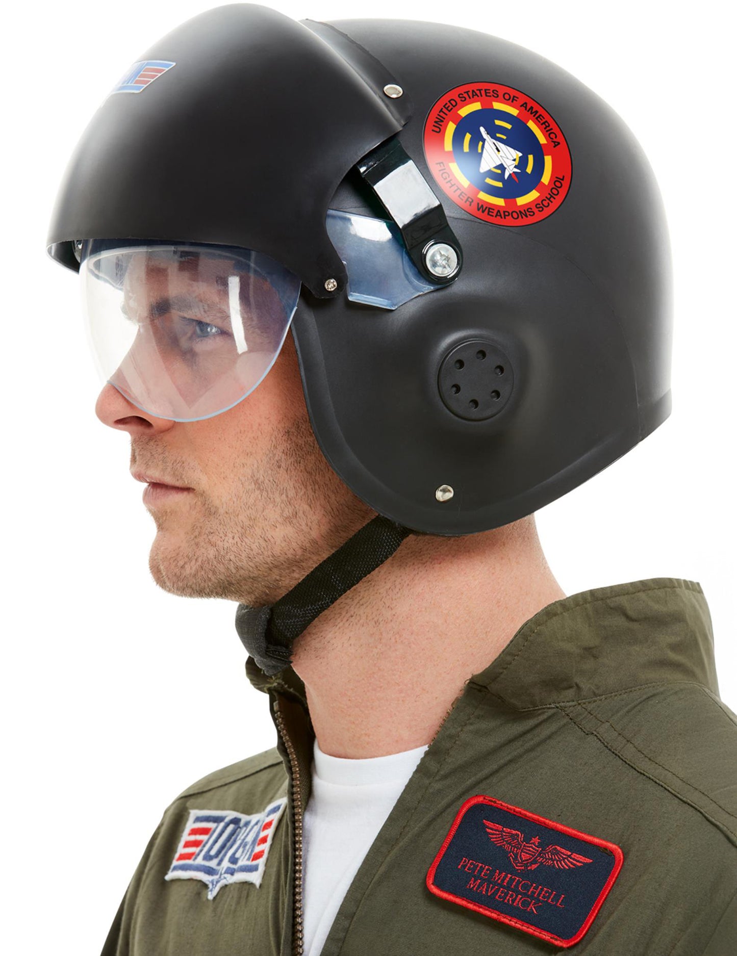 Top Gun deluxe fekete felnőtt sisak