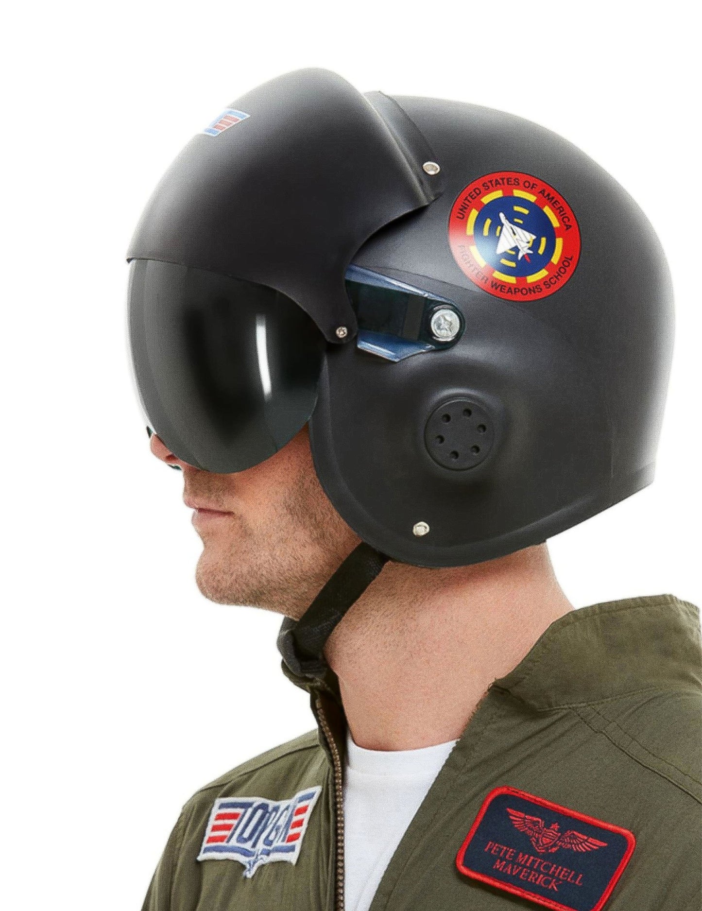Top Gun deluxe fekete felnőtt sisak