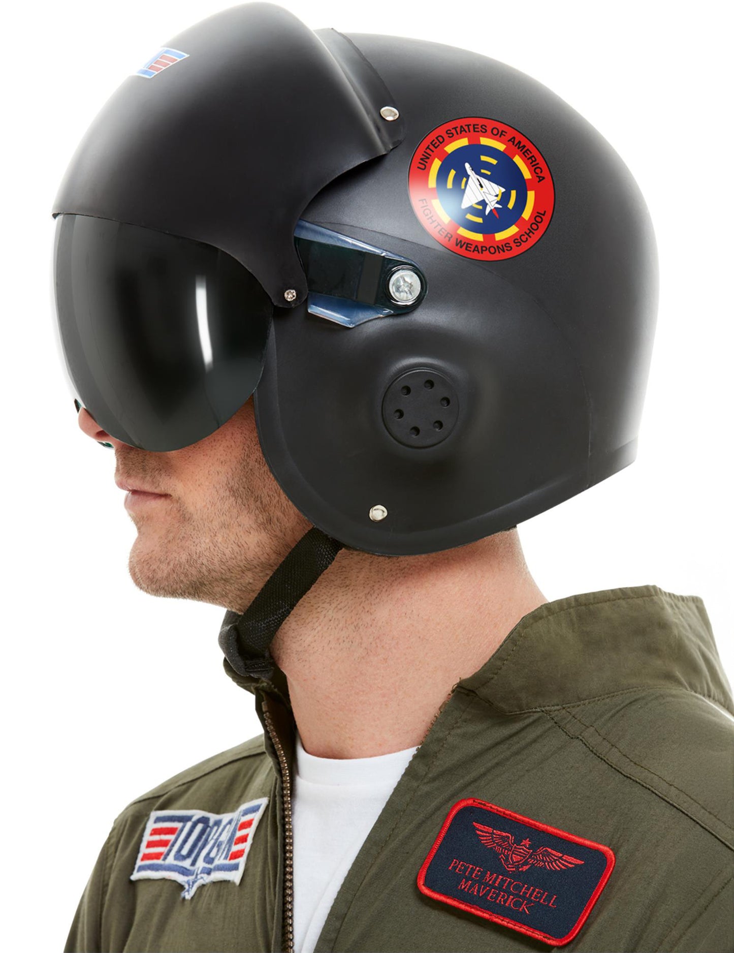 Top Gun deluxe fekete felnőtt sisak