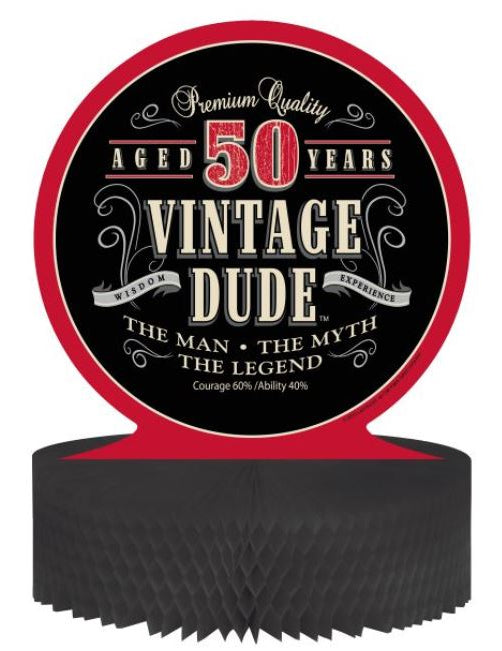 A méhsejt -papír vintage születésnapja 50 év 30 x 30 cm