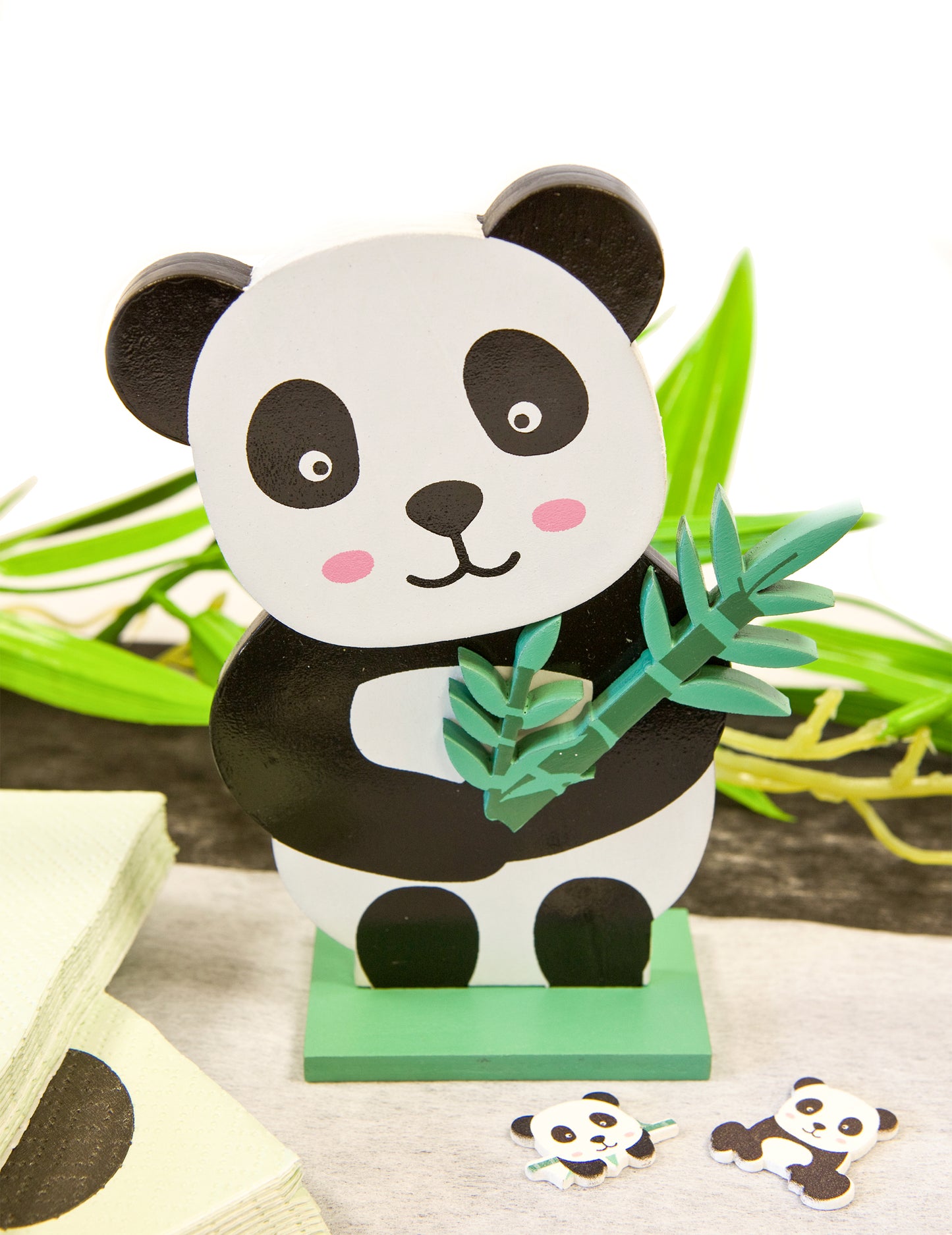 Fa panda asztaldísz 13,5 x 10 cm