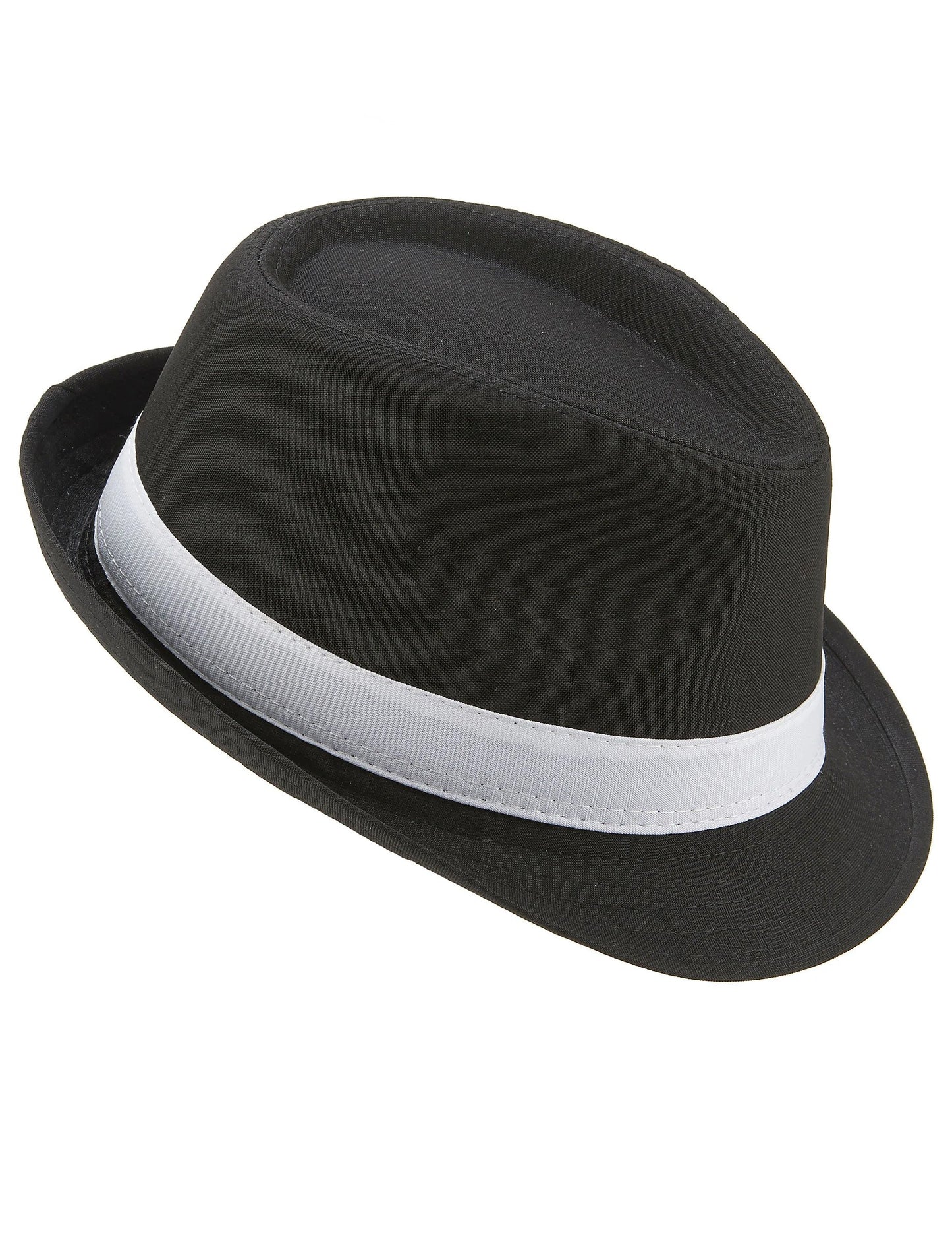 Borsalino fekete luxeband fehér felnőtt