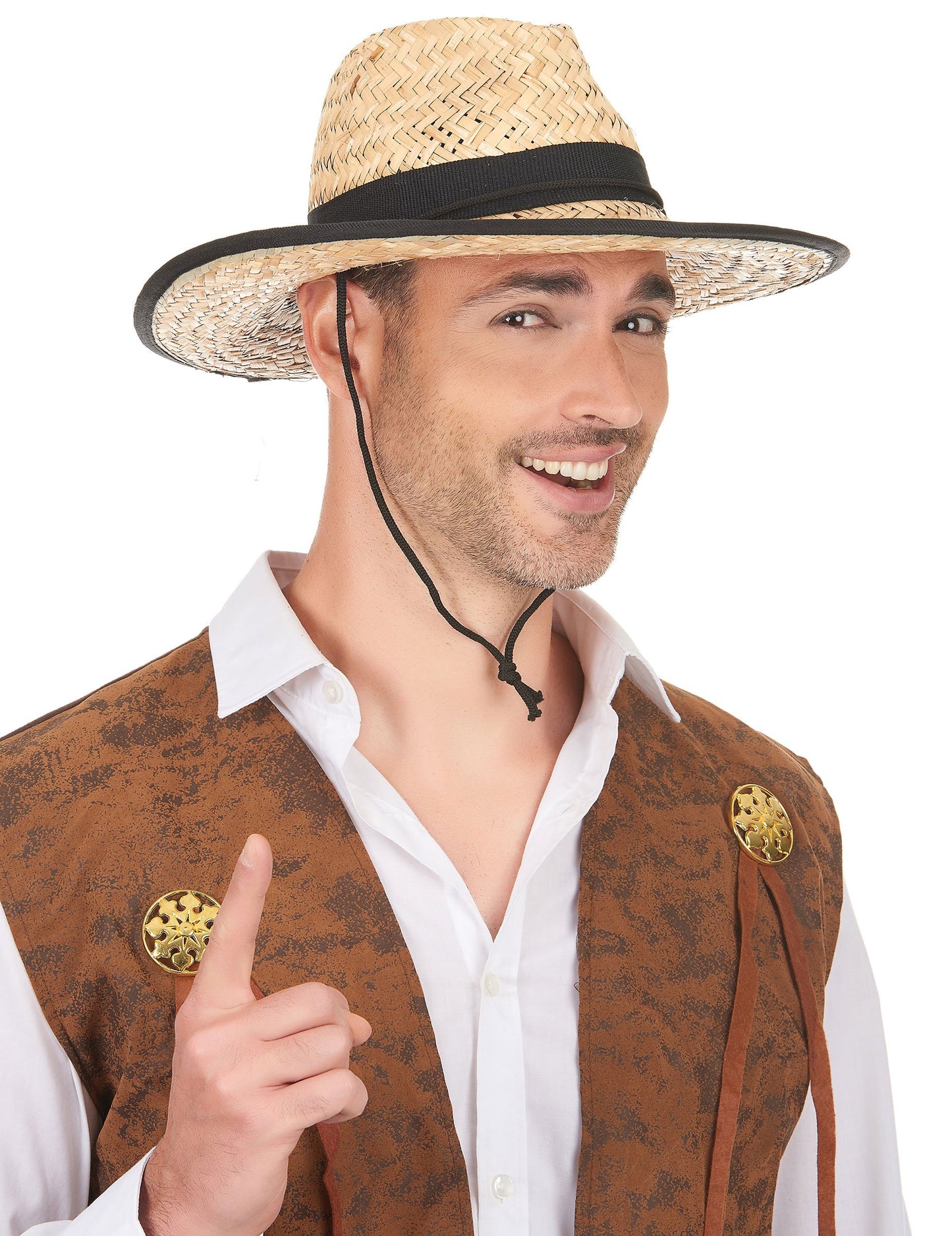 Cowboy kalap felnőtt fekete zenekarral és élekkel