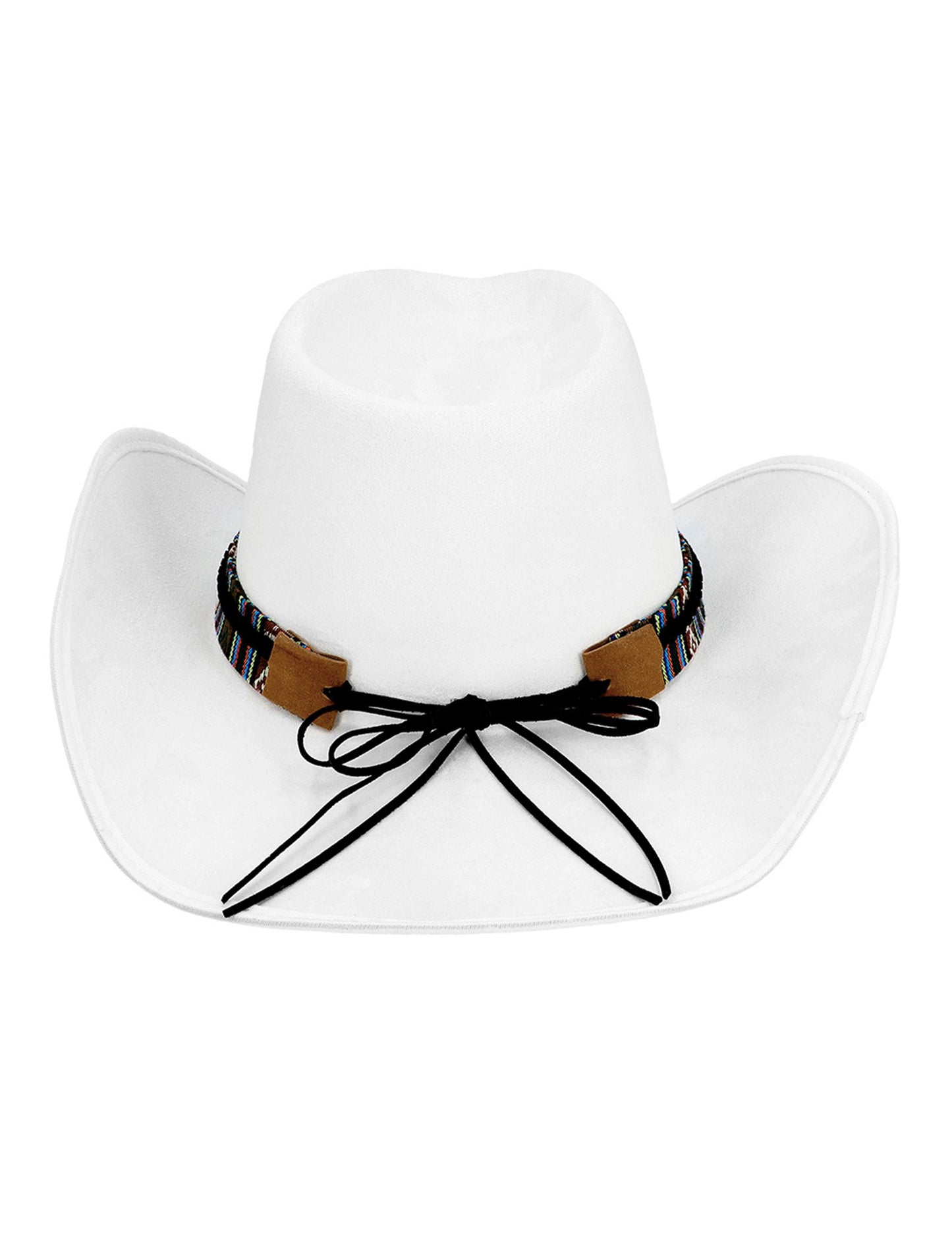 Felnőtt fehér cowboy kalap bivalyfejjel