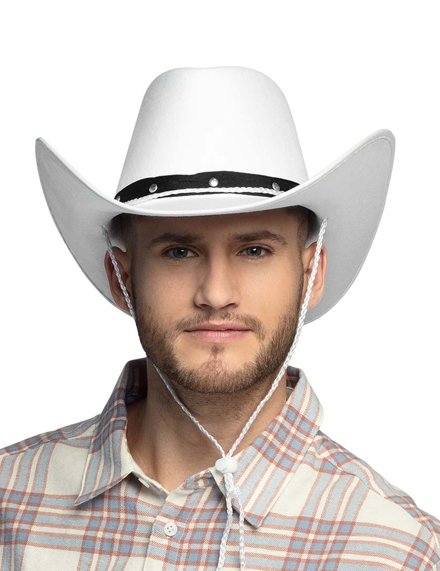 Fehér és fekete felnőtt cowboy kalap