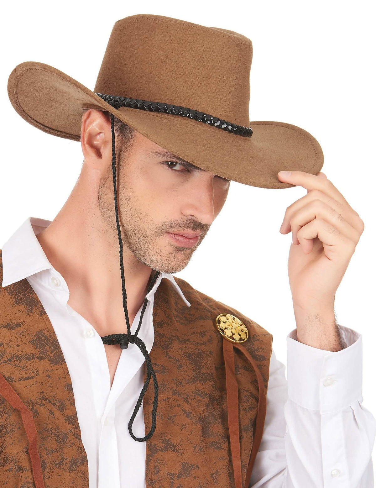 Luxus cowboykalap oldalnézetben felnőtt számára