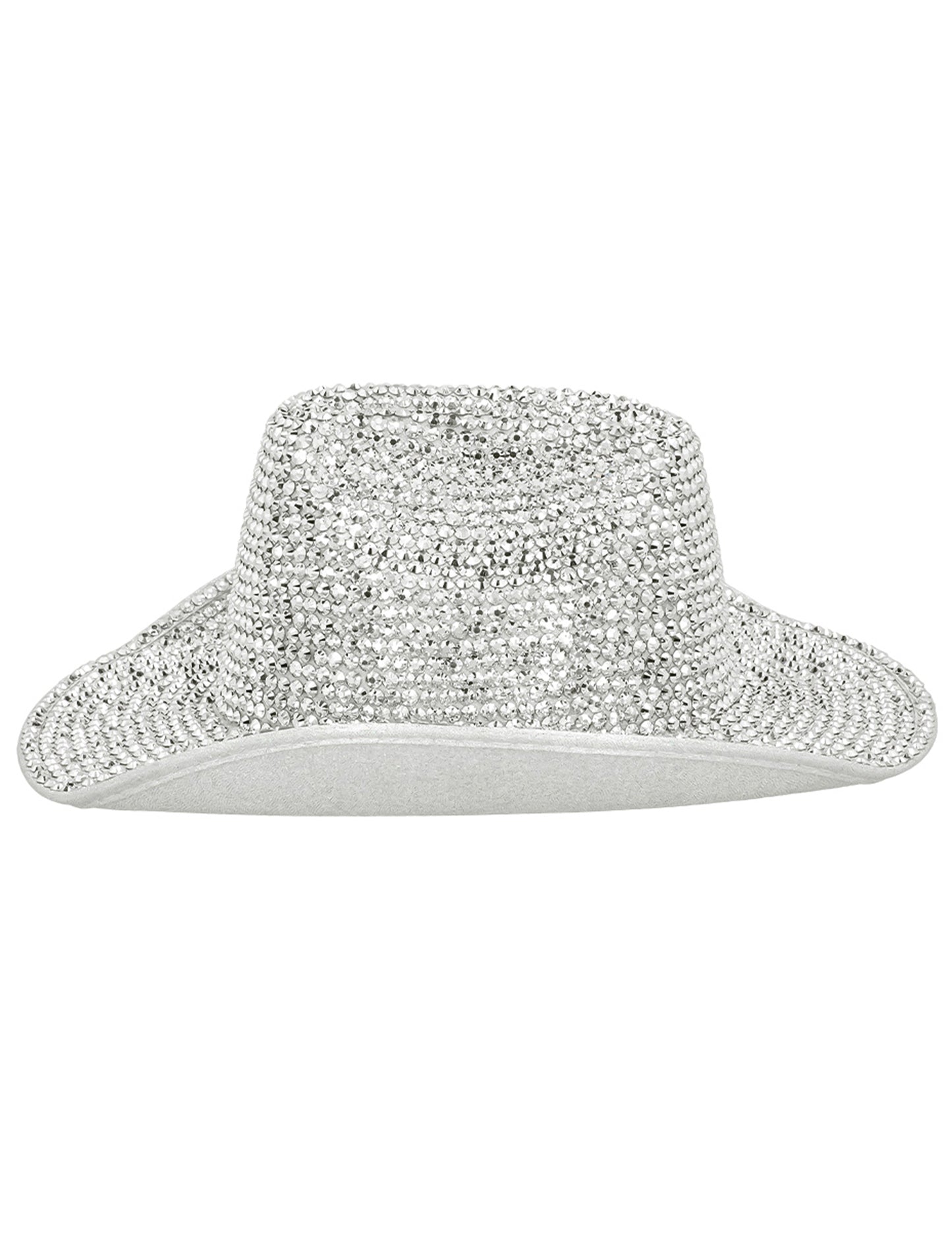 Felnőtt ezüst strasszos cowboy kalap