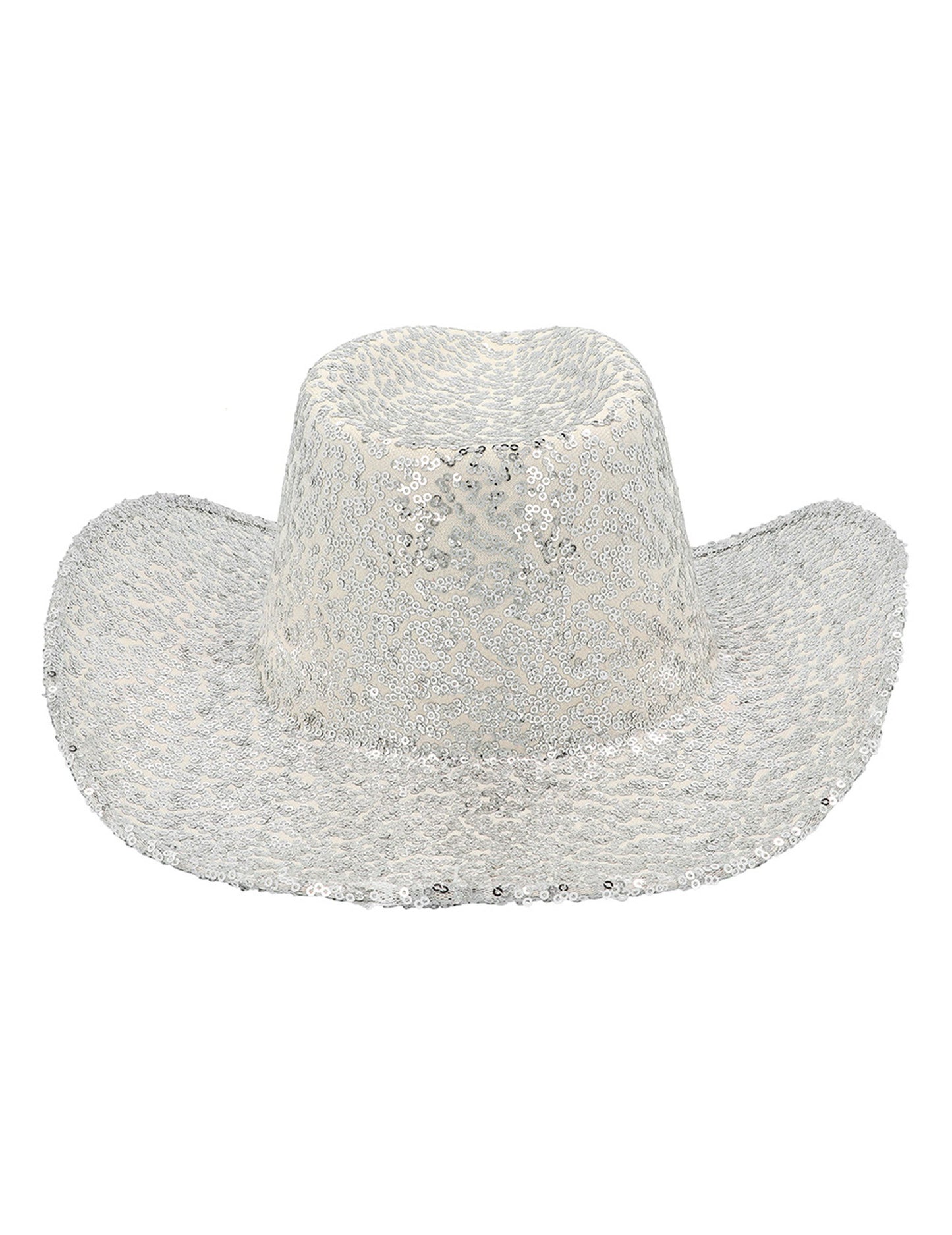 Felnőtt ezüst flitteres cowboy kalap