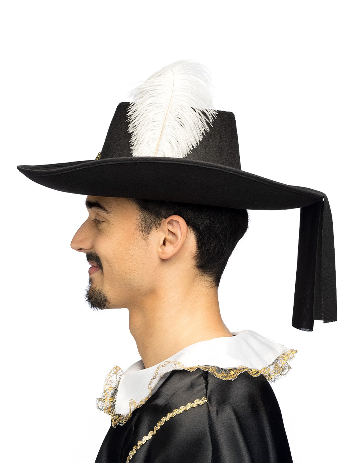 Felnőtt fekete muskétás kalap