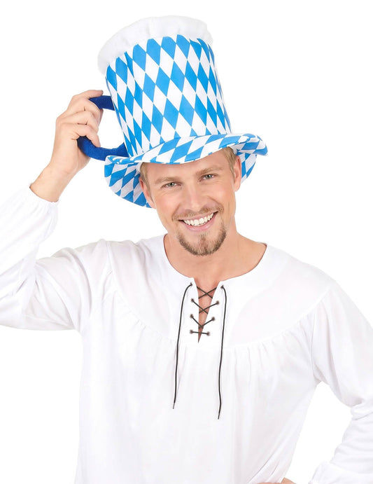 Kék és fehér felnőtt kék és fehér kalap