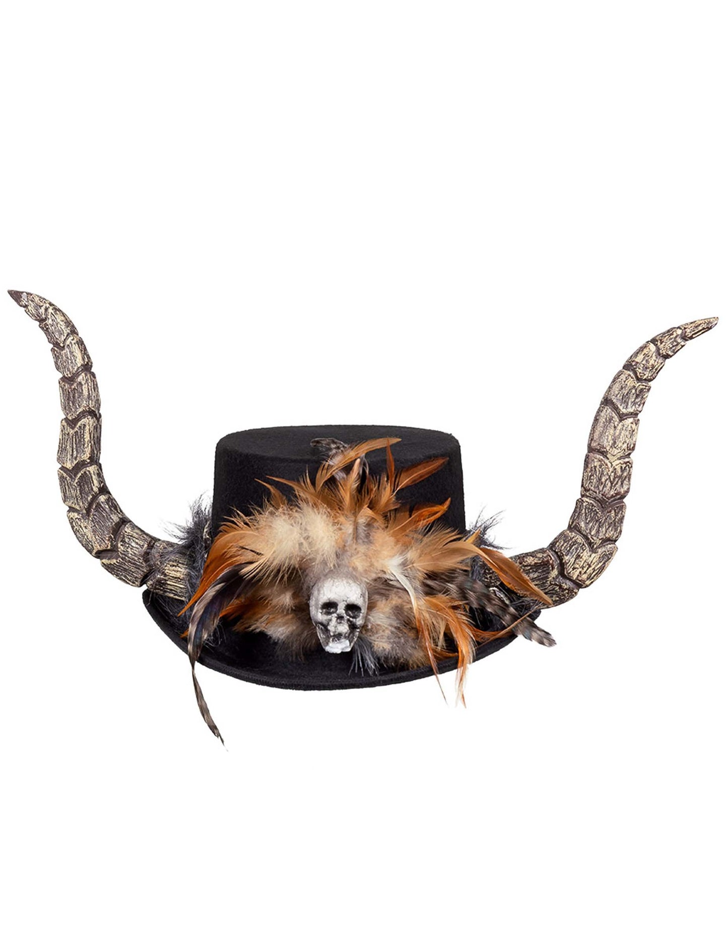Voodoo kalap felnőtt szarvakkal és tollakkal