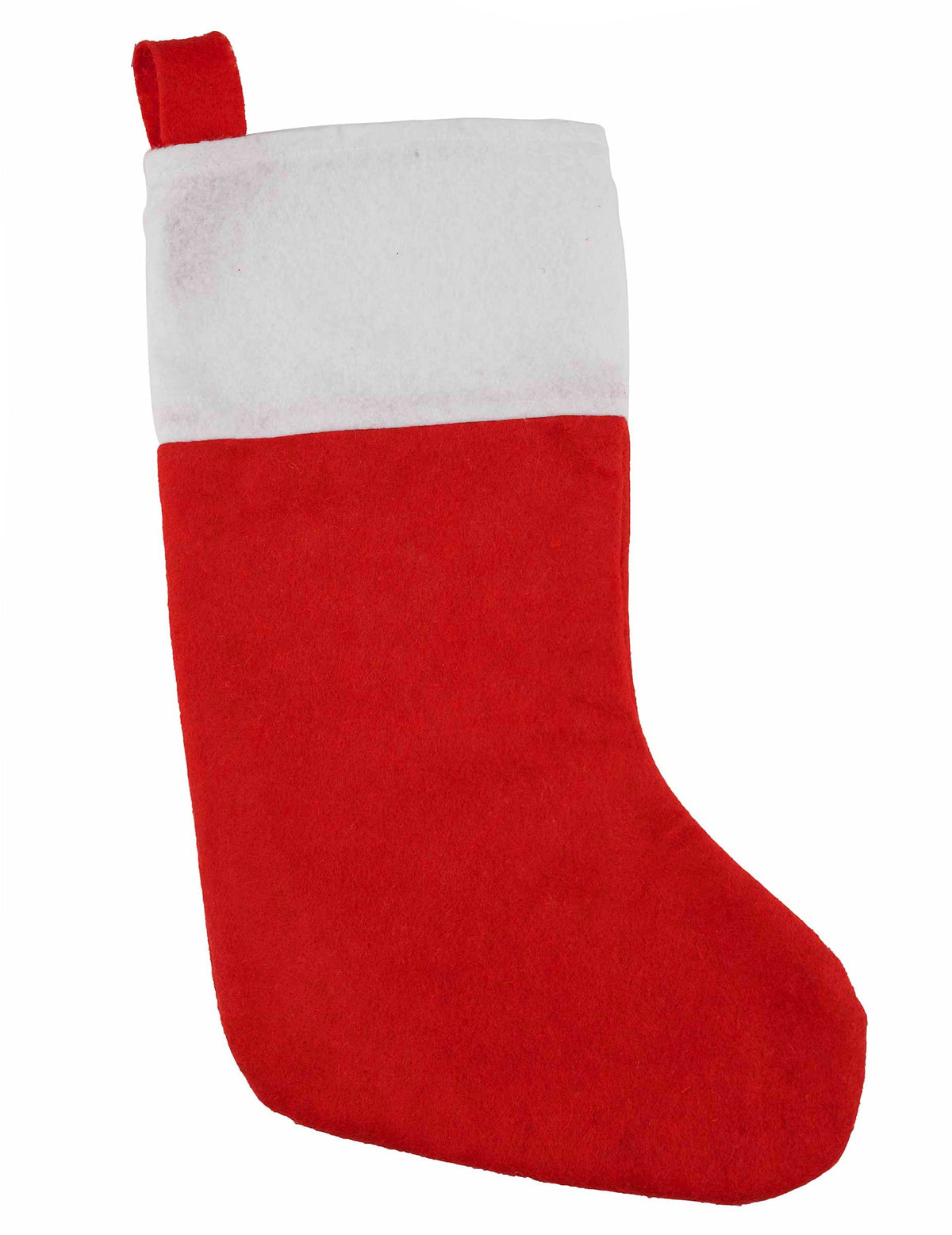 Chaussette de Noël pour décoration rouge et blanche