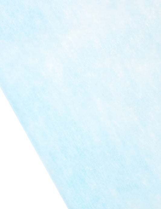 Gros plan sur la texture du chemin de table bleu clair pour fête